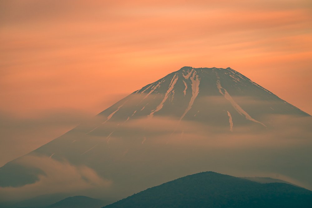 Silky clouds over Mt.Fuji