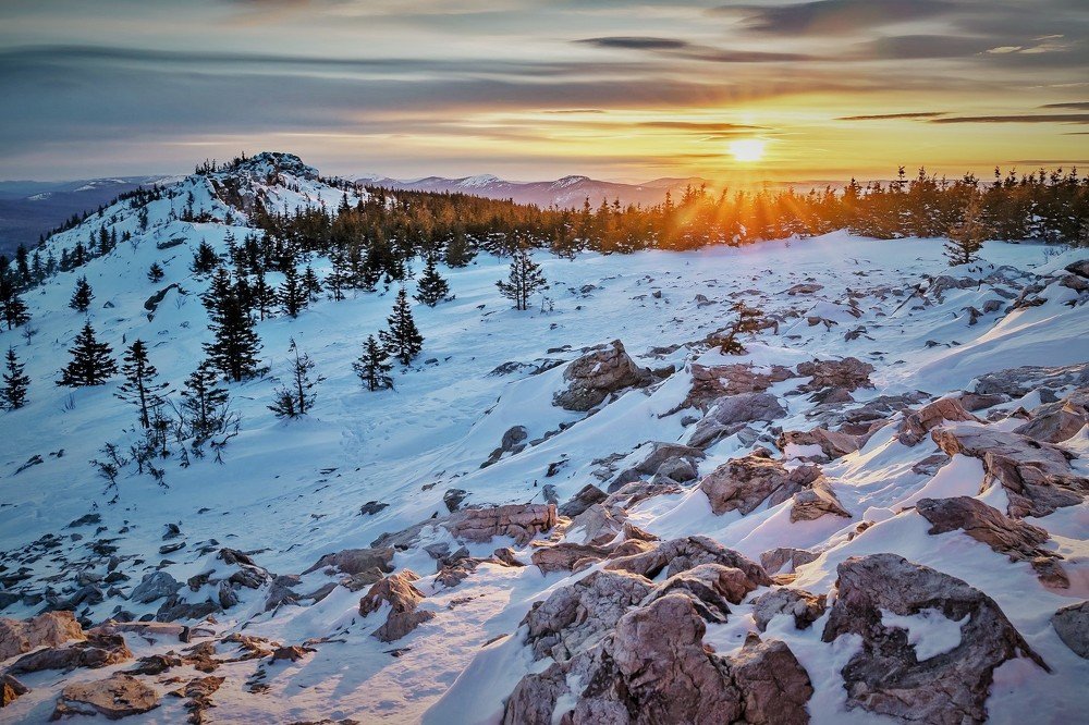 Закат на Зюраткуле