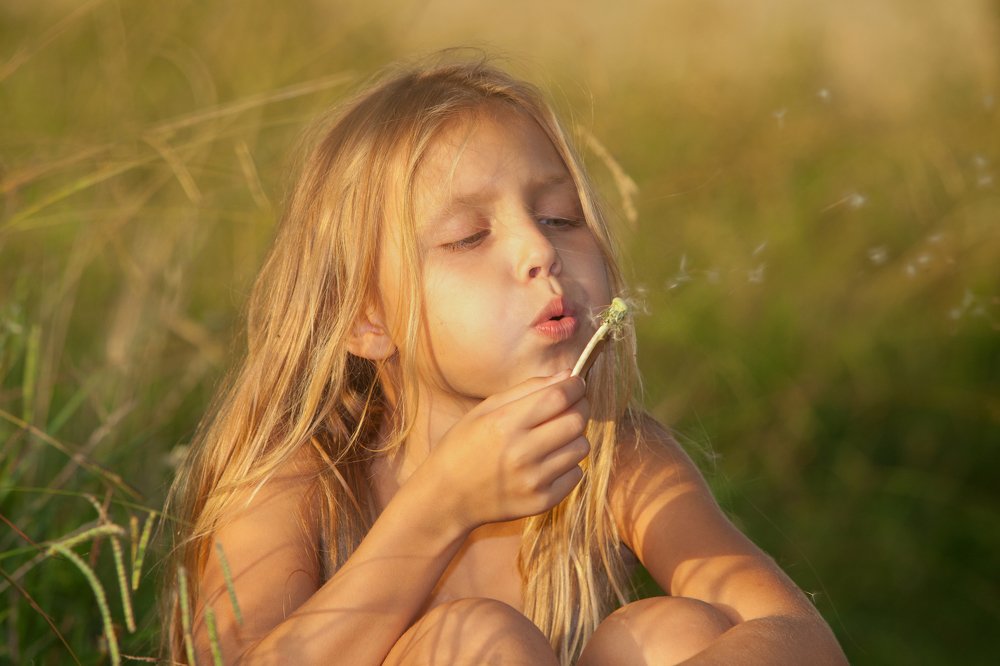 girl with dandelion