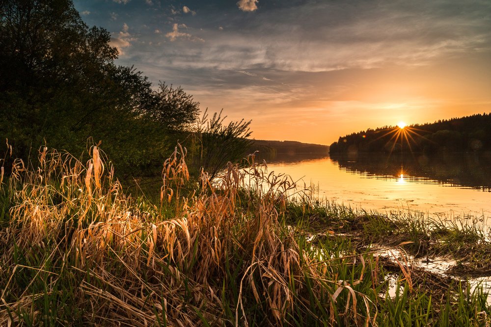 Sunset at Lipno dam
