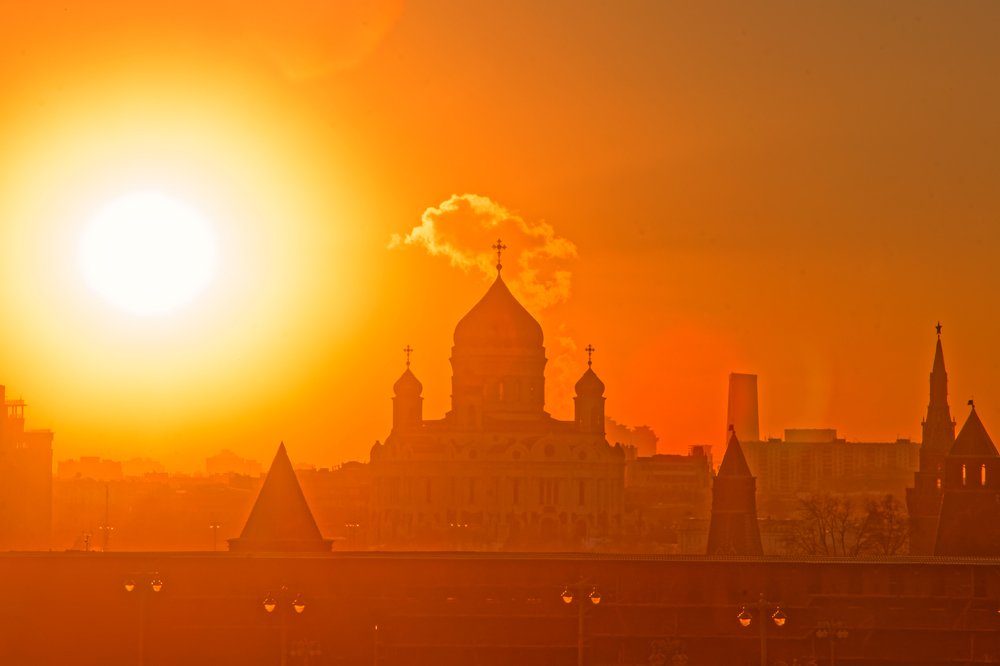 городской закат