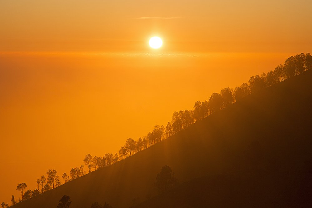 Sunrise over the Java island.