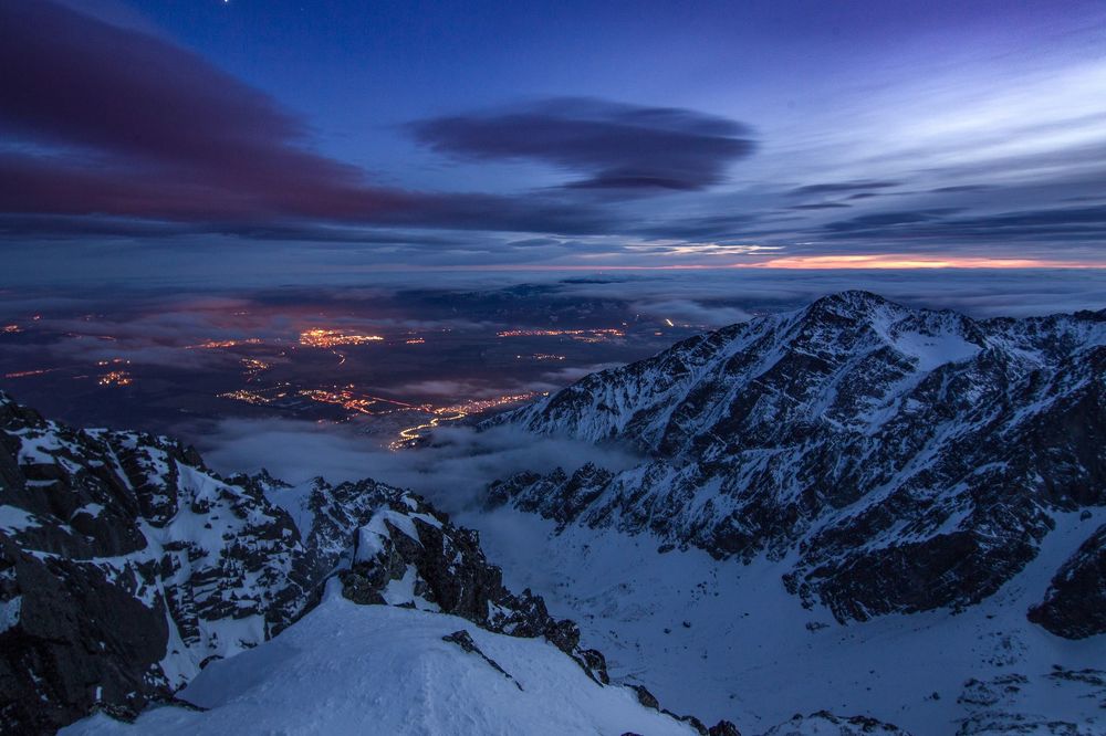Tatry mountains in night