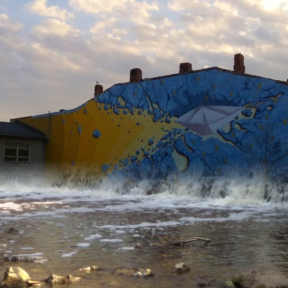 Wall painting in the city