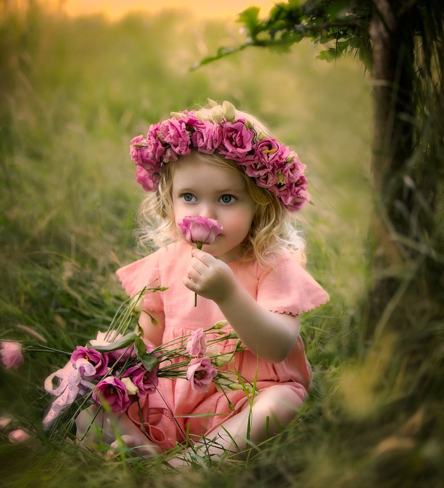 Little girl in the forest