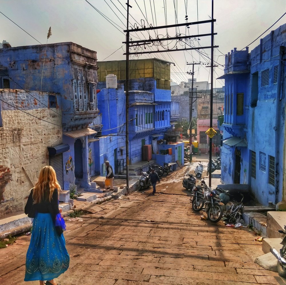Blue City with a GIRL