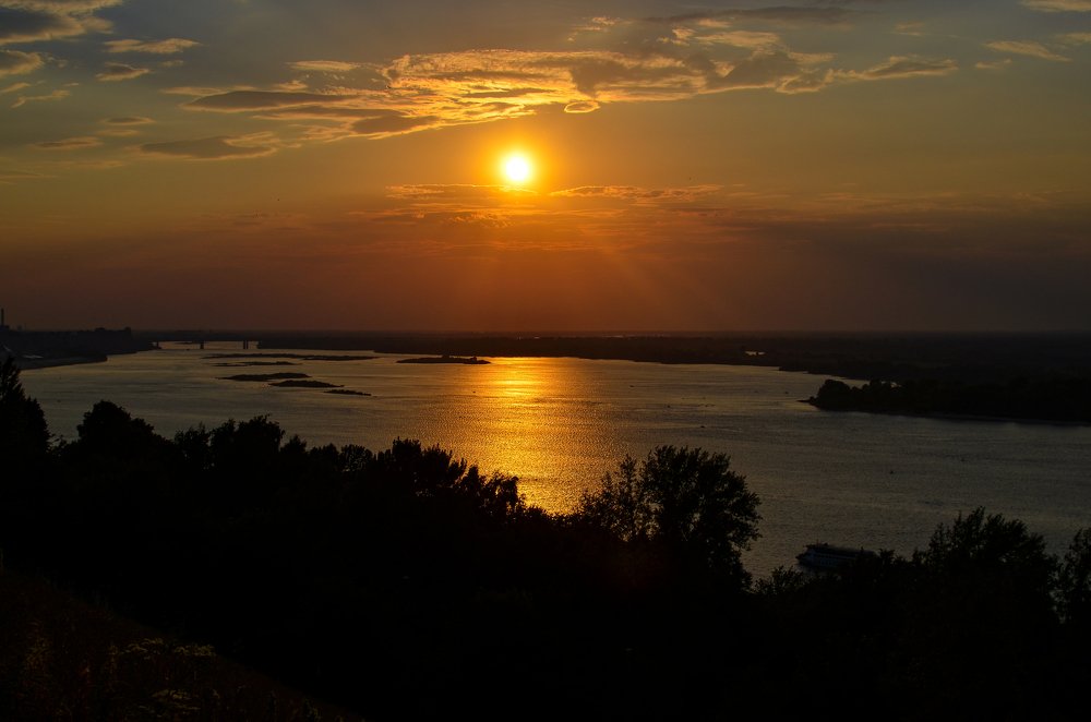 Закат на Волге