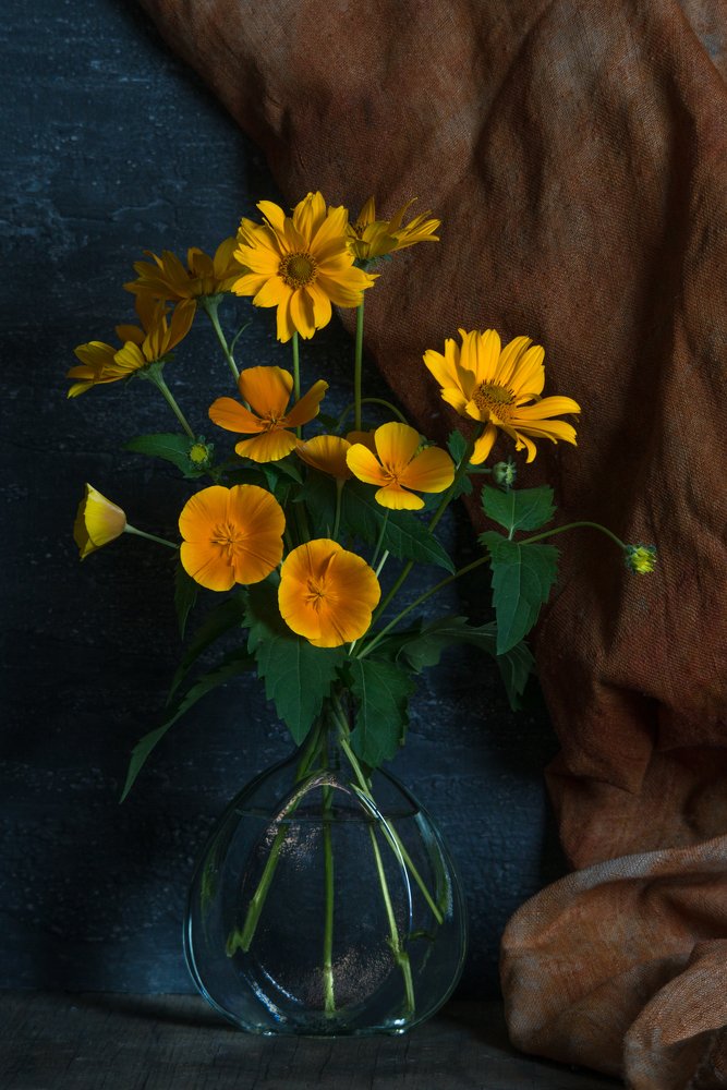 Букет в желто-оранжевых тонах