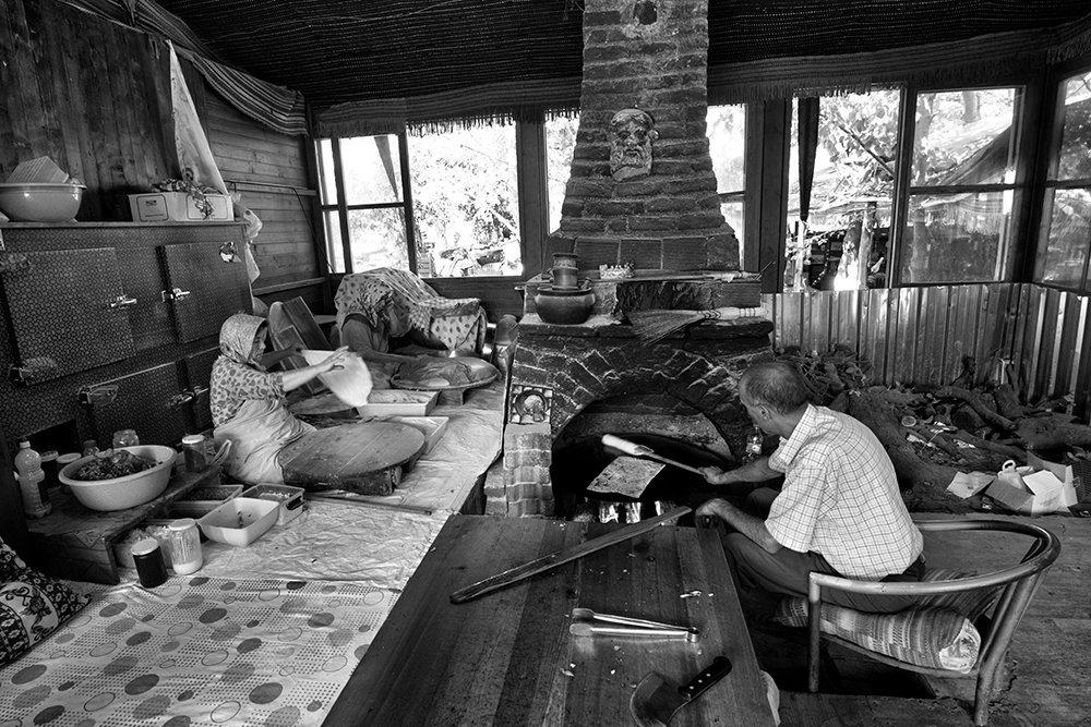 Preparing traditional cuisine