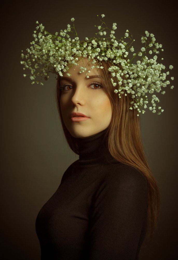 Girl in a wreath