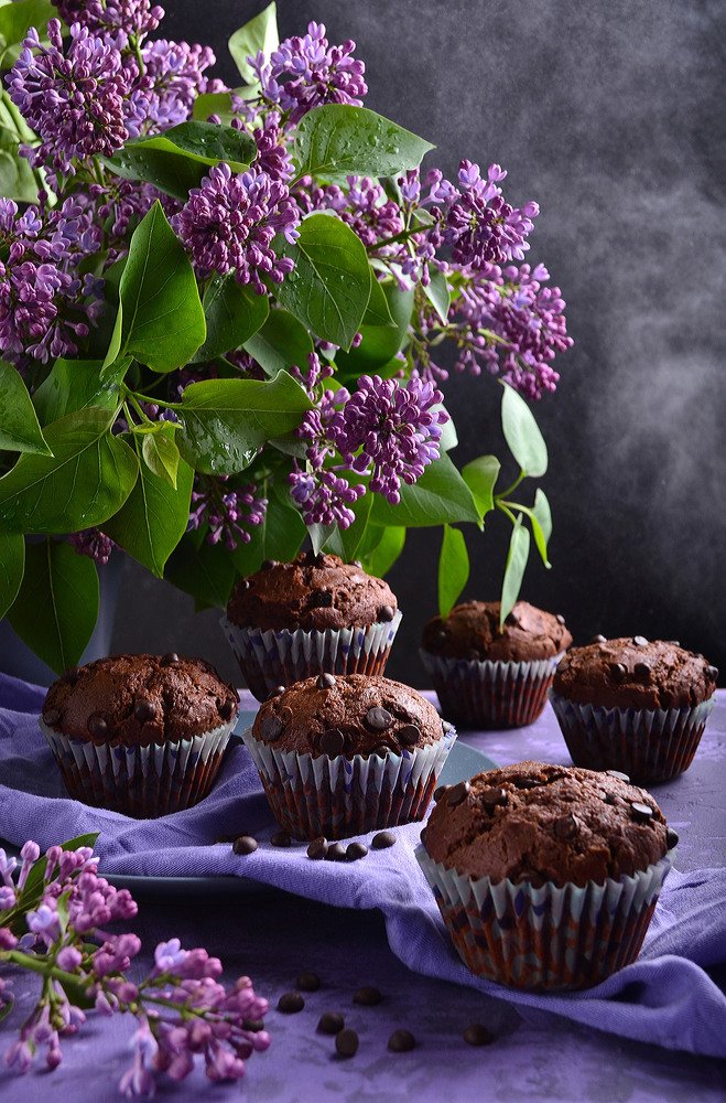 Шоколадные кексы.