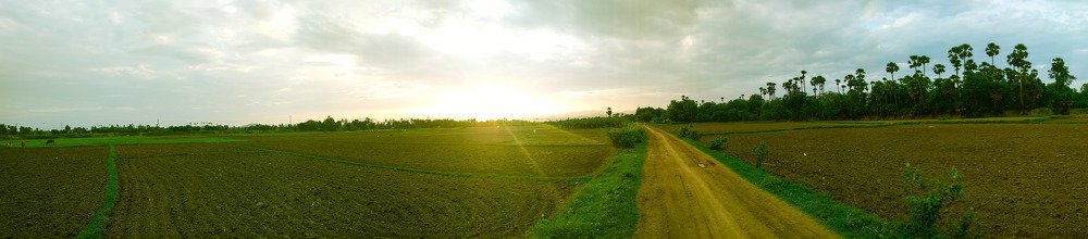 Sunset in Village