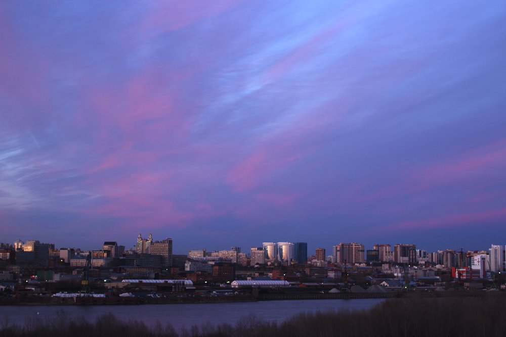 городской закат