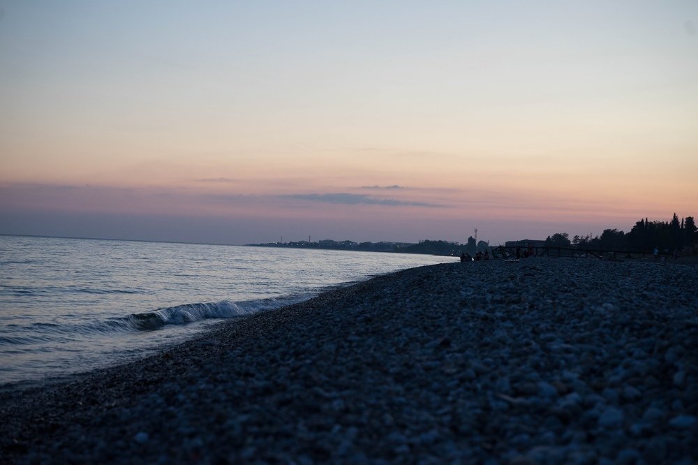 Закат на чёрном море