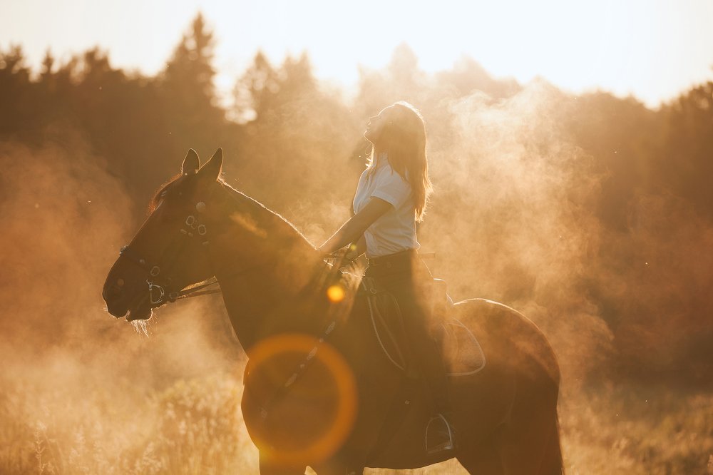 Конная прогулка на рассвете