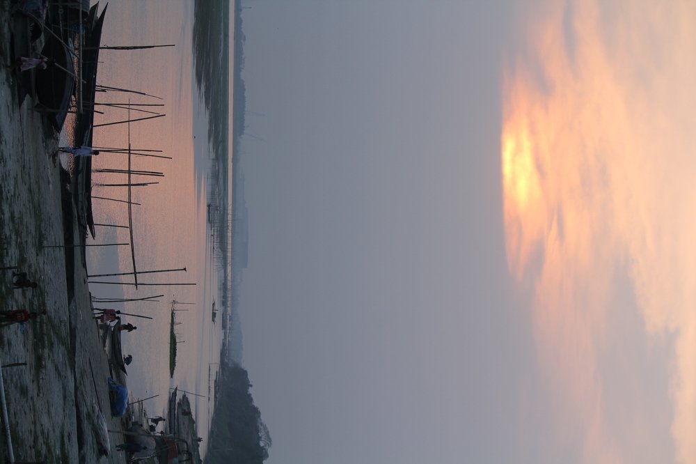 River Bank at Sunset