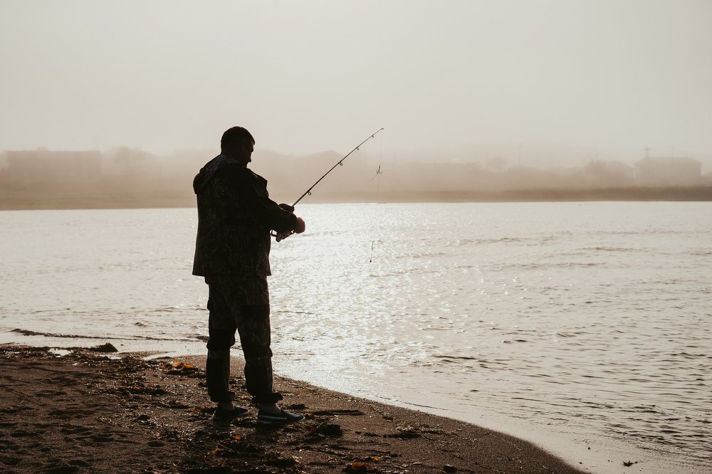 Рыбалка на закате.