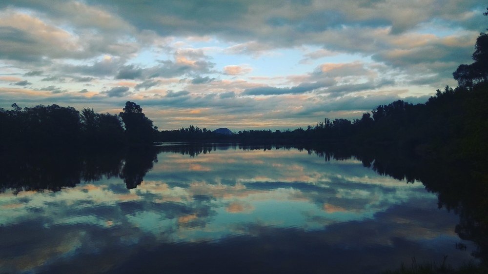 Sunset on the white river
