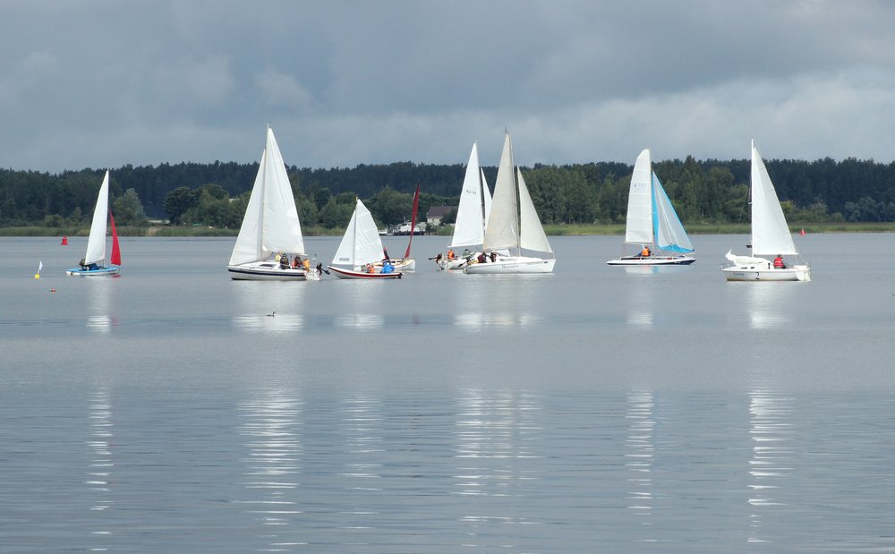 На соревнованиях.