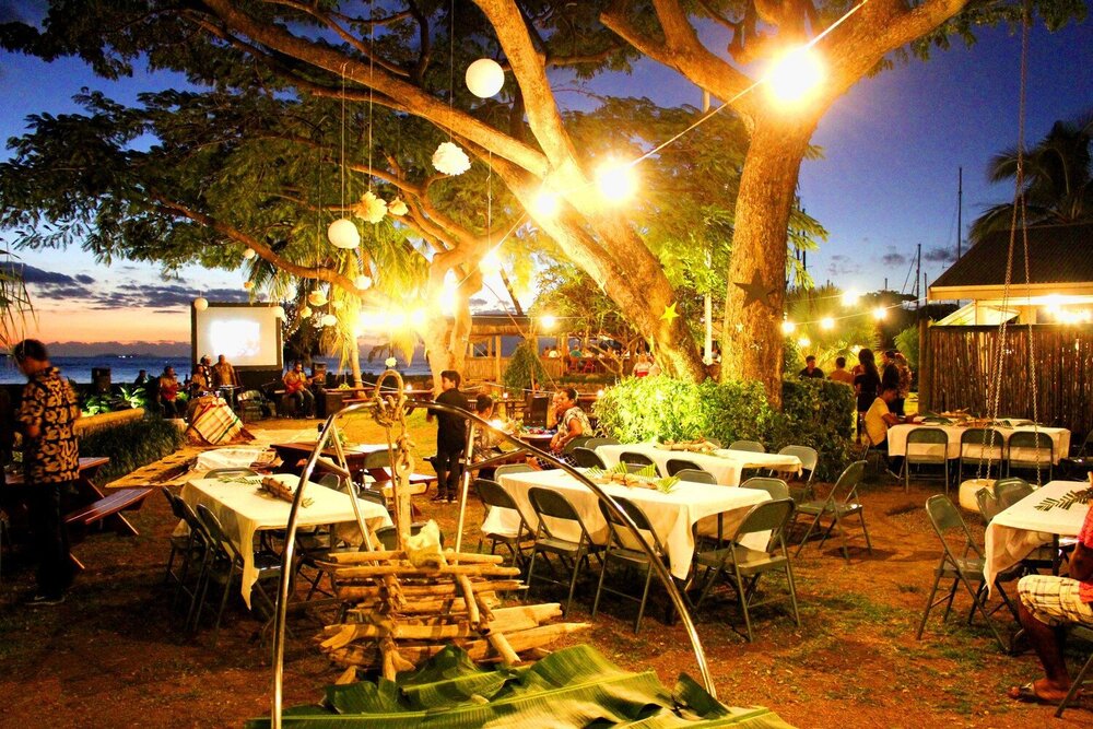 Outdoor Birthday dinner setup