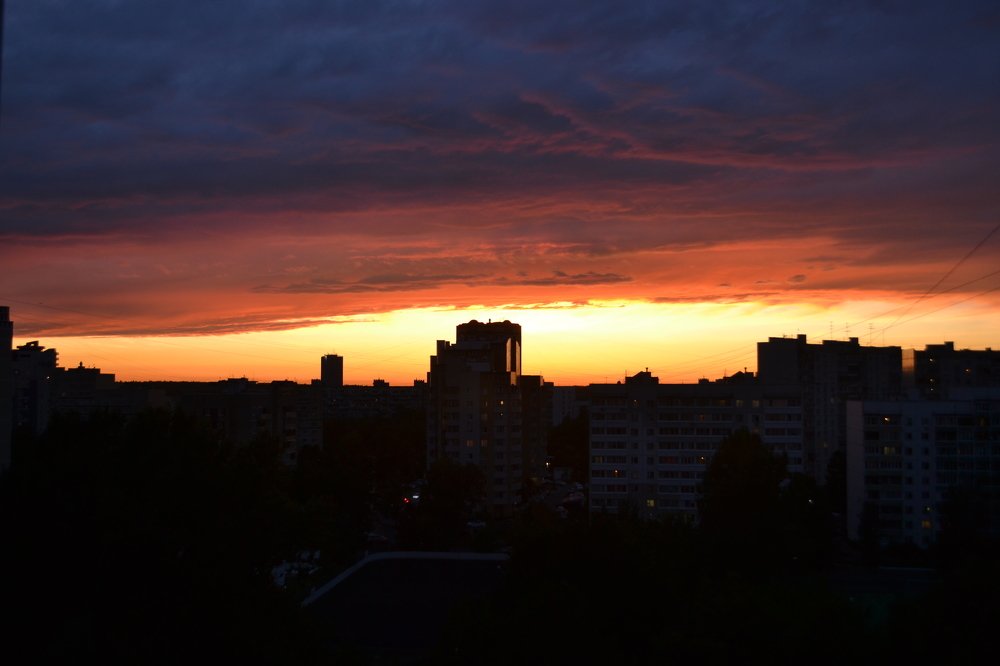 Закат в огне