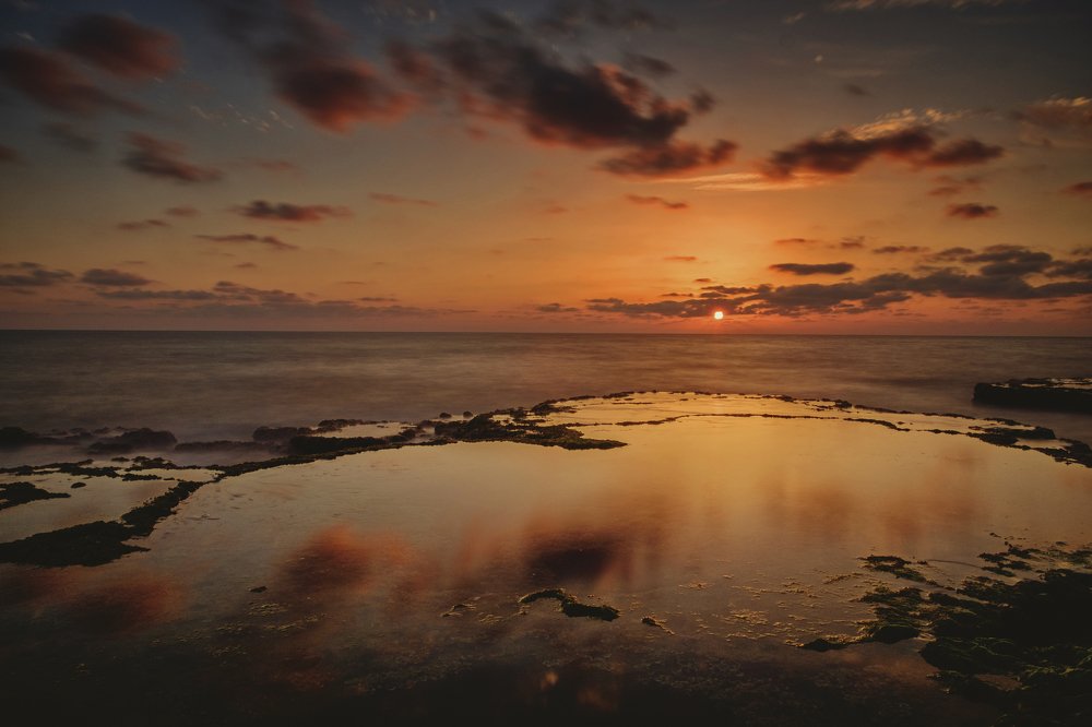 Sunset at the seashore