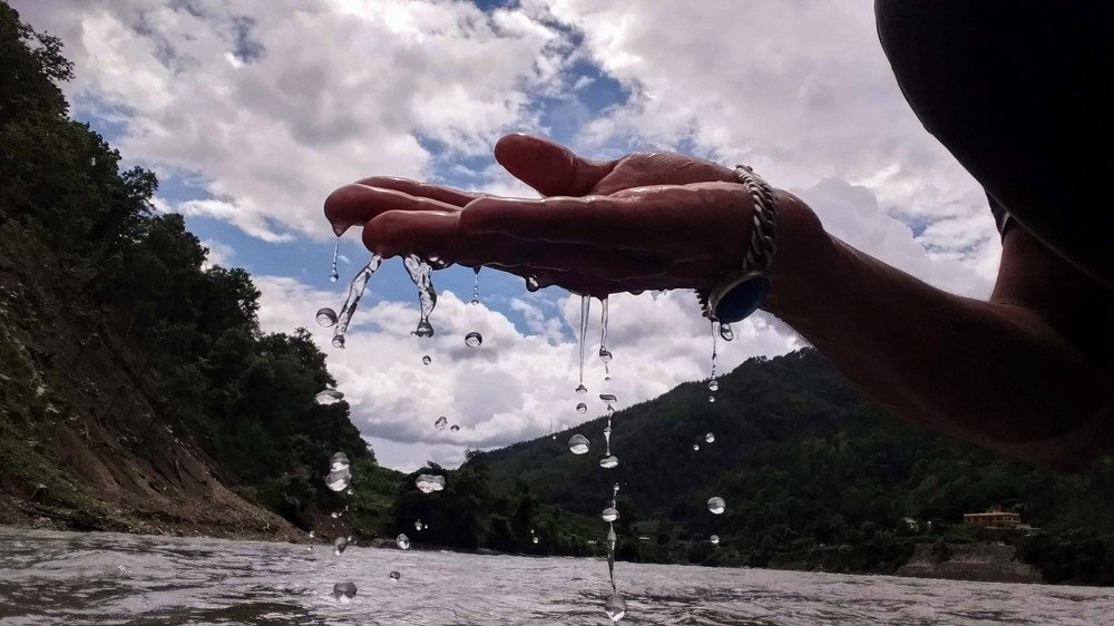Fun with water in Sunkoshi