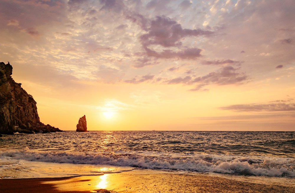 Утро  на море.