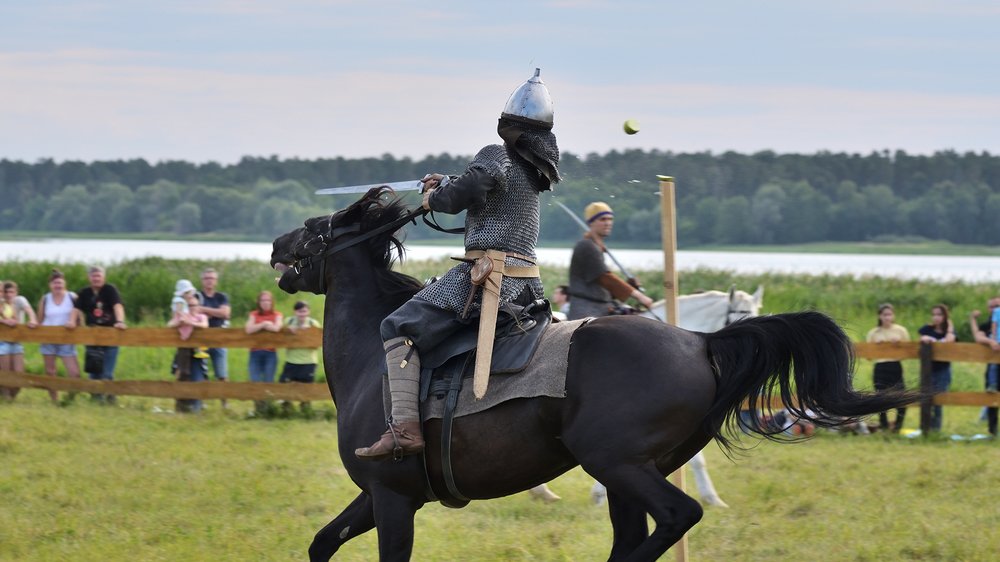 Состязания конников