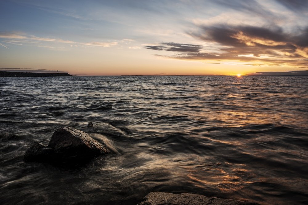 Закат на заливе