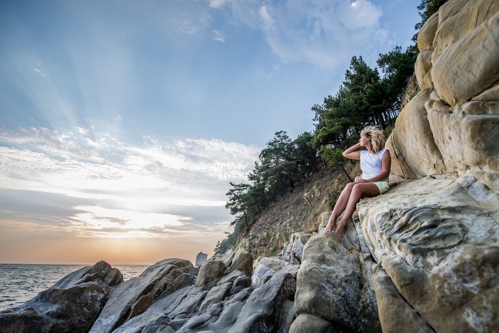 Любуясь Черноморским закатом