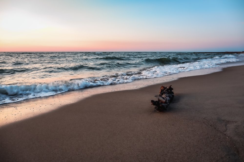 sunset on the Baltic coast