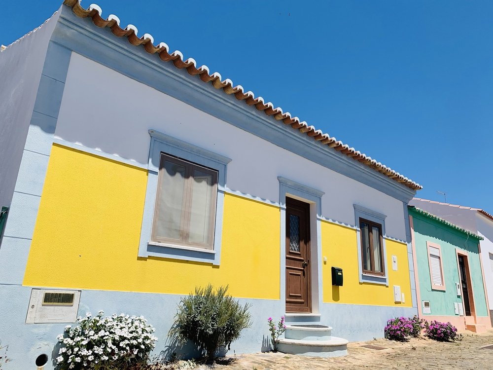 Country house with yellow