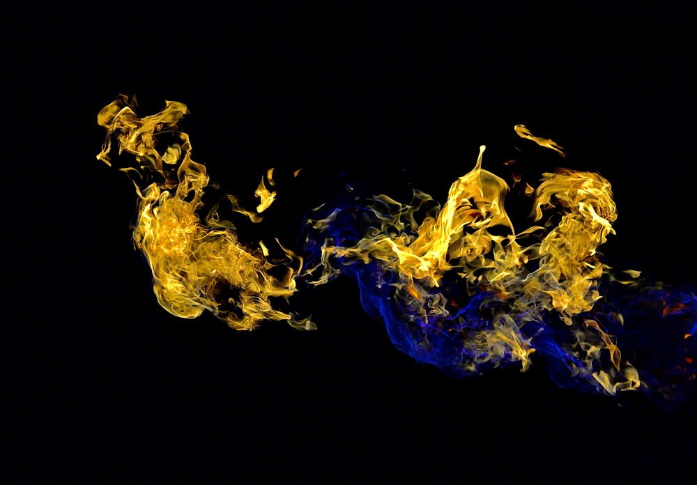 Flame in the darkness