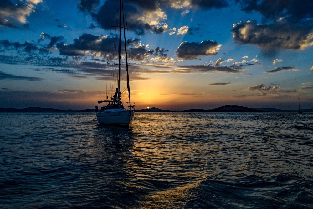 Sunset on Adriatic sea