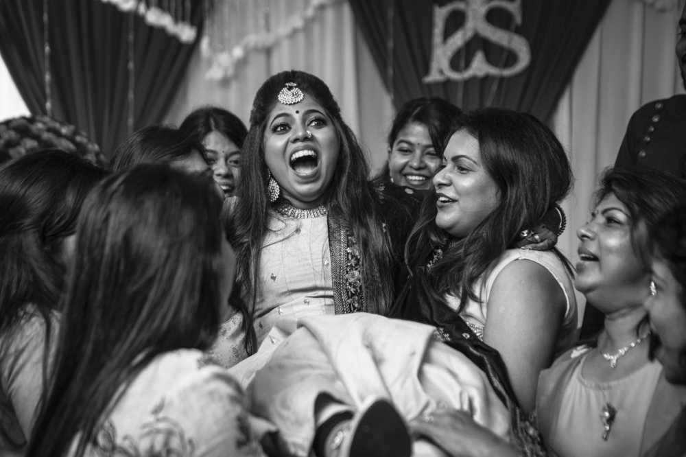 Bride in joy