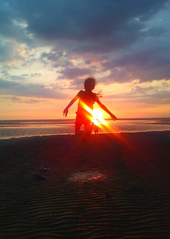 Sunset and Happy
