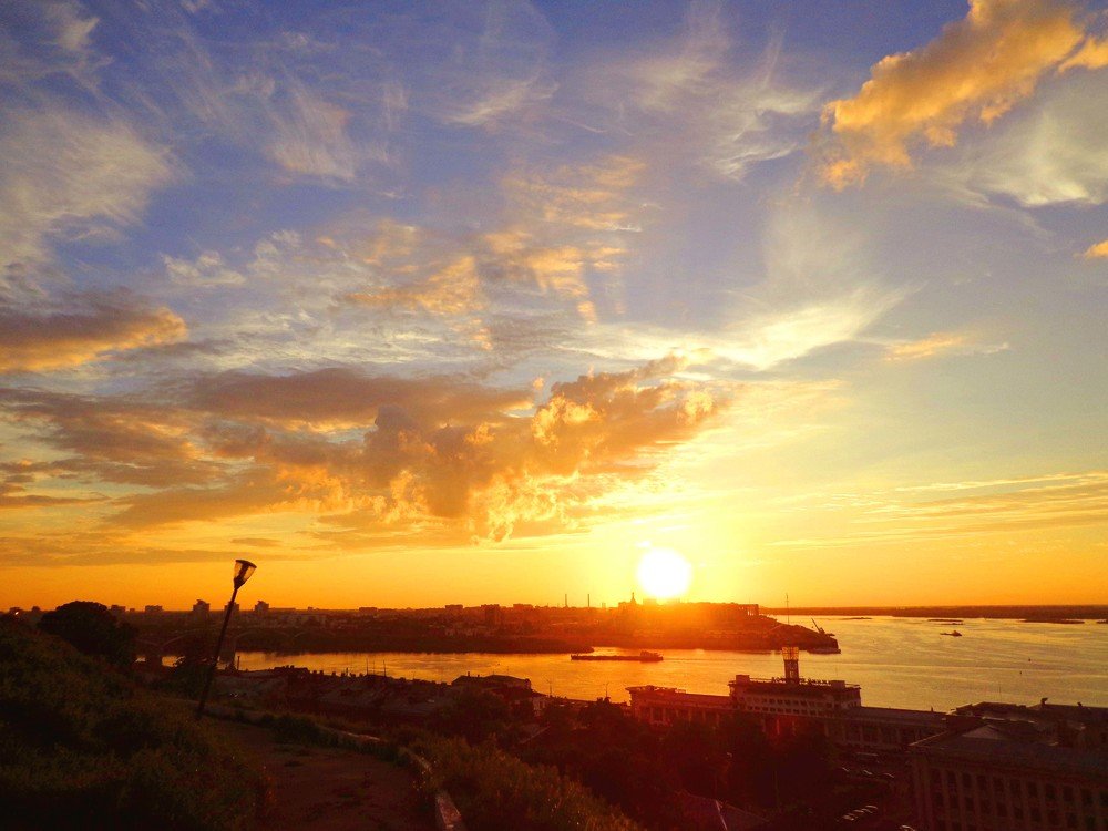 Закат на Волге.