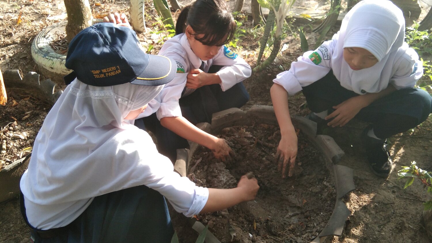 Digging the soil