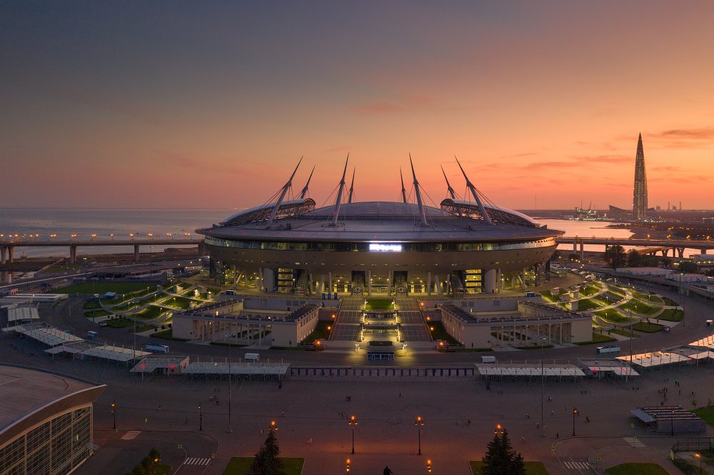 Stadium `Zenit Arena` on Krestovsky island. Saint Petersburg. Russia