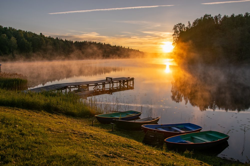 На рассвете)