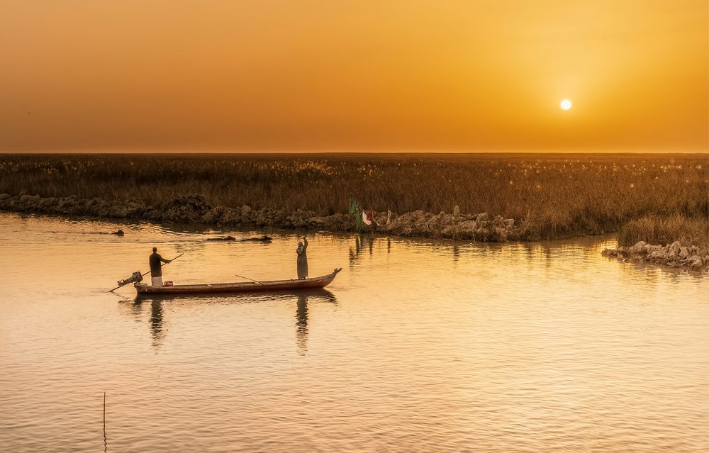 Sunset in the marshes