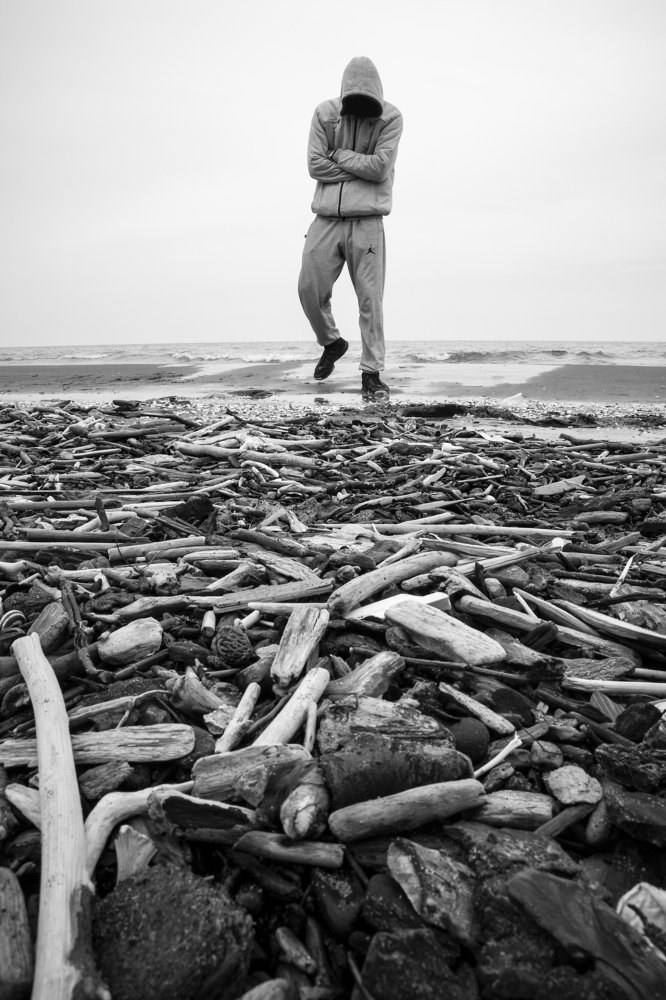 walking in the middle of bones