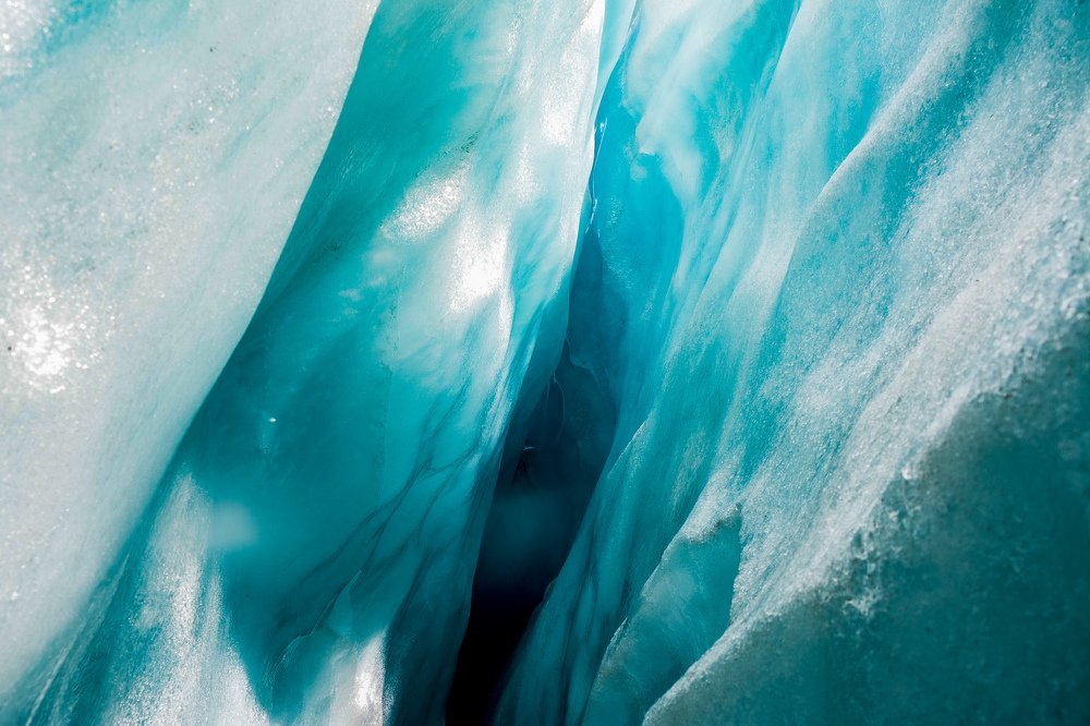 Un abstracto detalle del glaciar Franz Josef