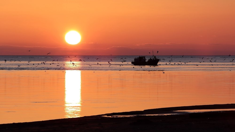 Закат на Ладоге.