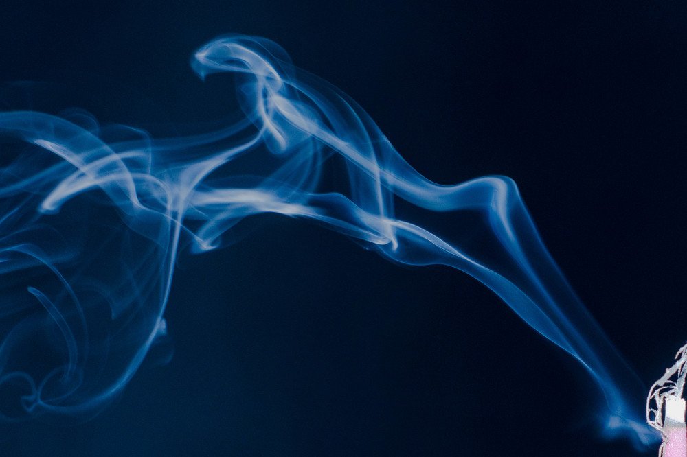 Sensual blue smoke
