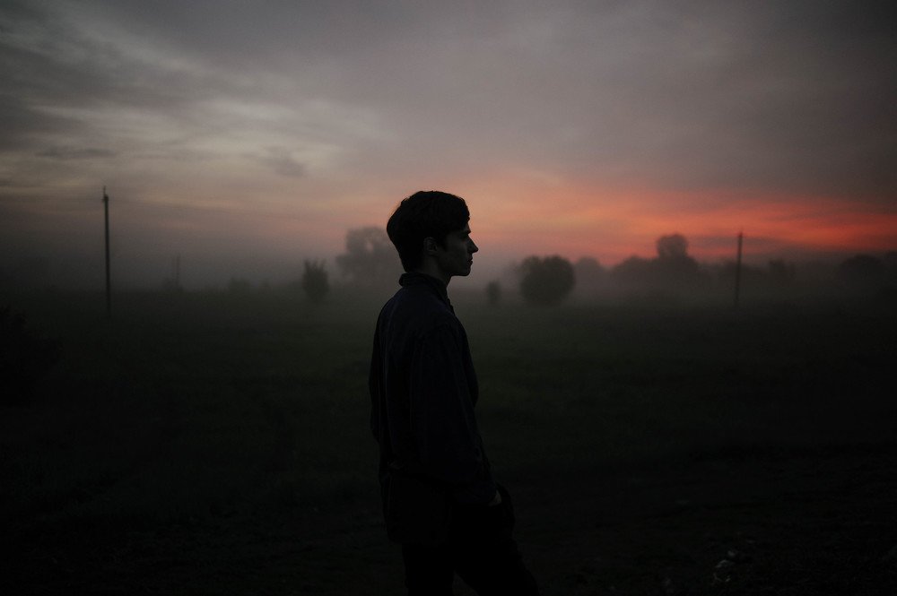 Рассвет на реке Разуменка.