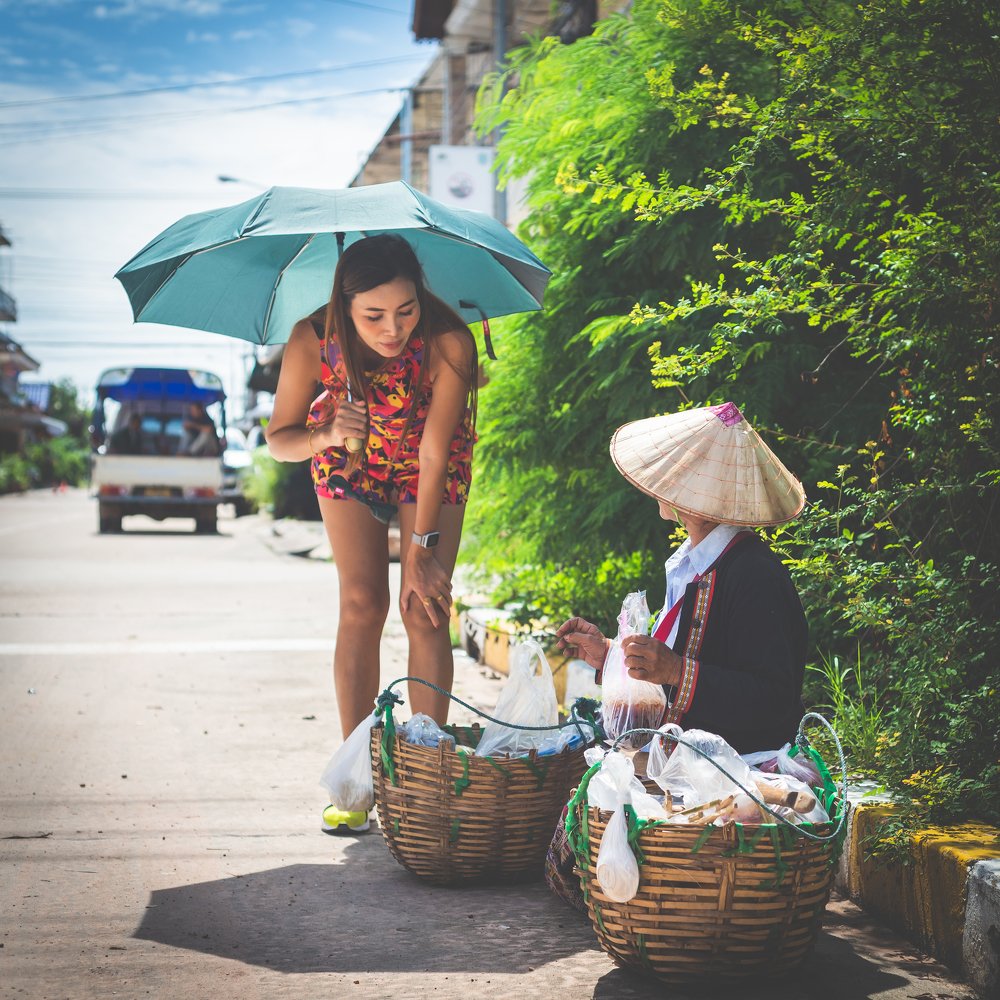 Laos street seller