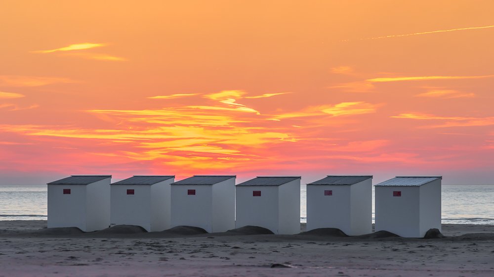 Beach houses by the sea.