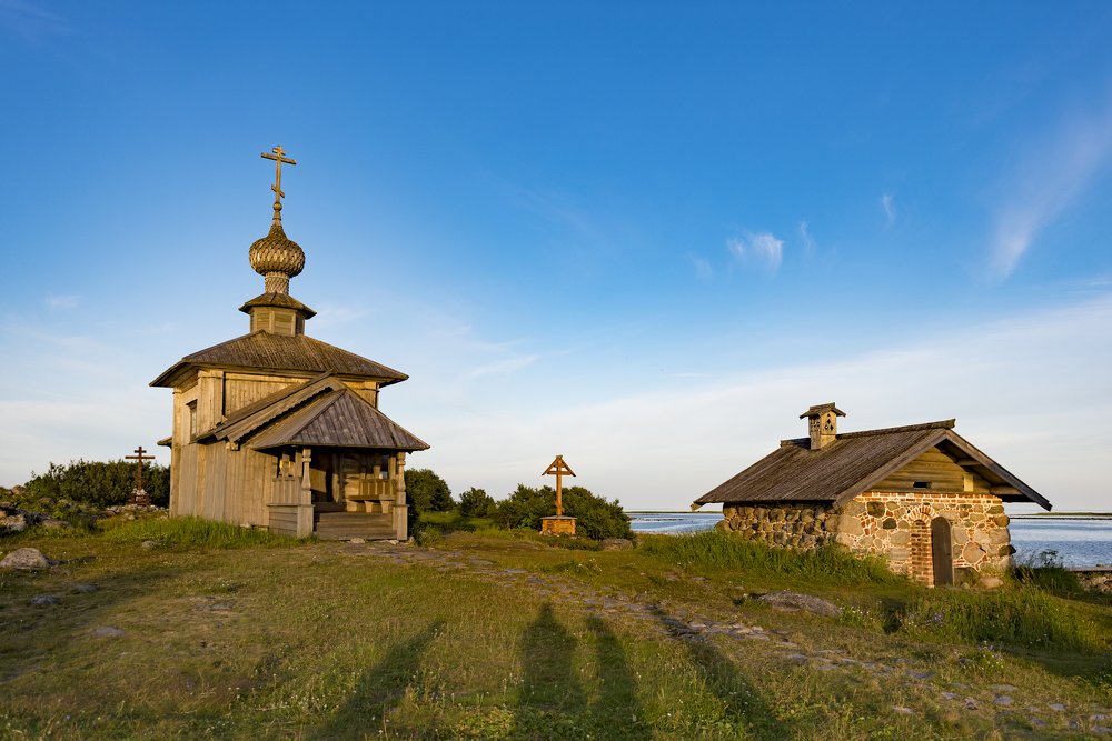 Закат на Соловках.